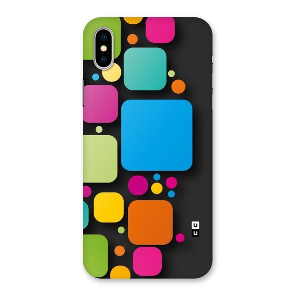 Color Boxes Abstract Back Case for iPhone X