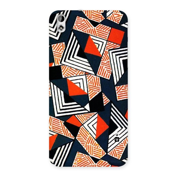 Colored Cuts Pattern Back Case for HTC Desire 816g