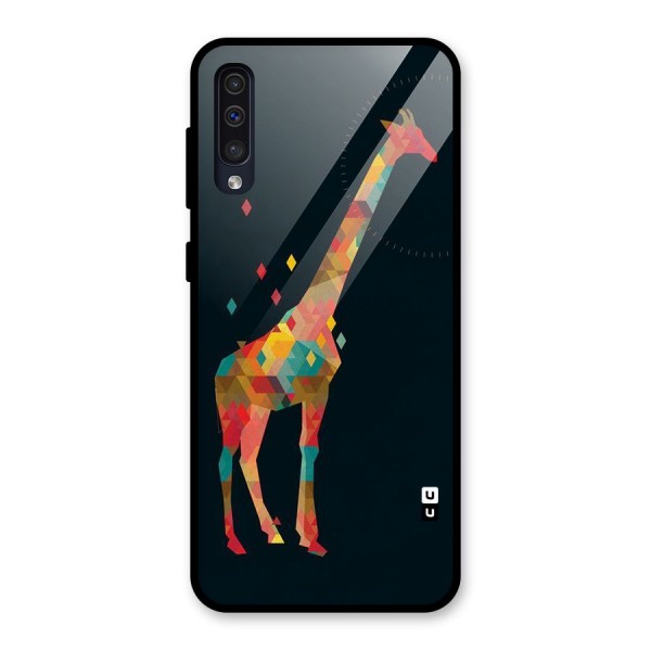 Colored Giraffe Glass Back Case for Galaxy A50