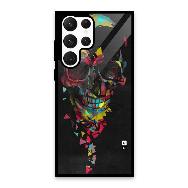 Colored Skull Shred Glass Back Case for Galaxy S22 Ultra 5G