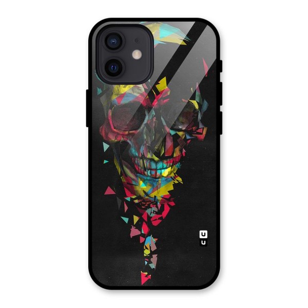 Colored Skull Shred Glass Back Case for iPhone 12