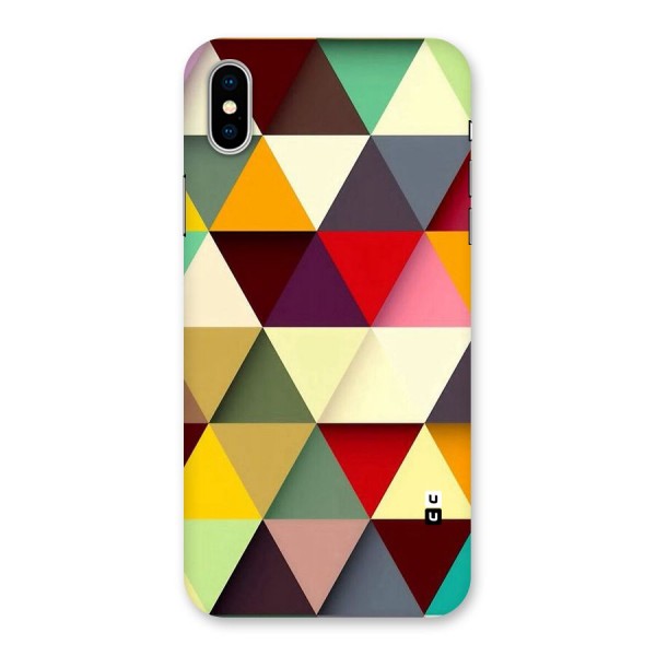 Colored Triangles Back Case for iPhone X
