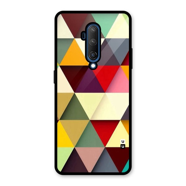Colored Triangles Glass Back Case for OnePlus 7T Pro