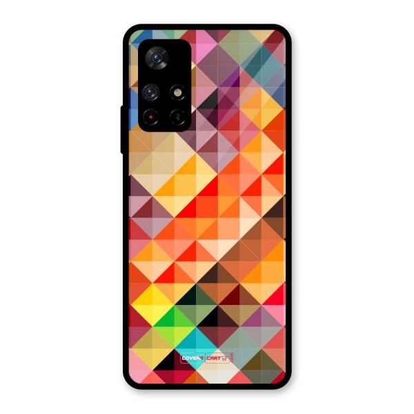 Colorful Cubes Glass Back Case for Redmi Note 11T 5G