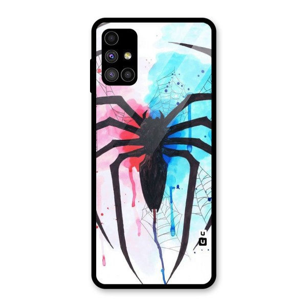 Colorful Web Glass Back Case for Galaxy M51