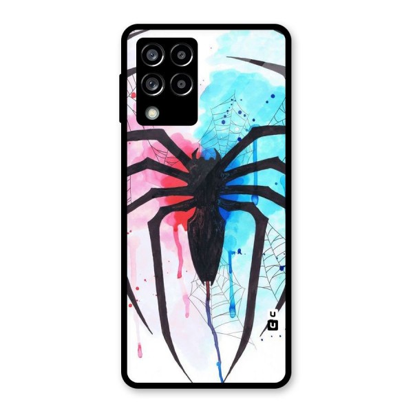 Colorful Web Glass Back Case for Galaxy M53 5G