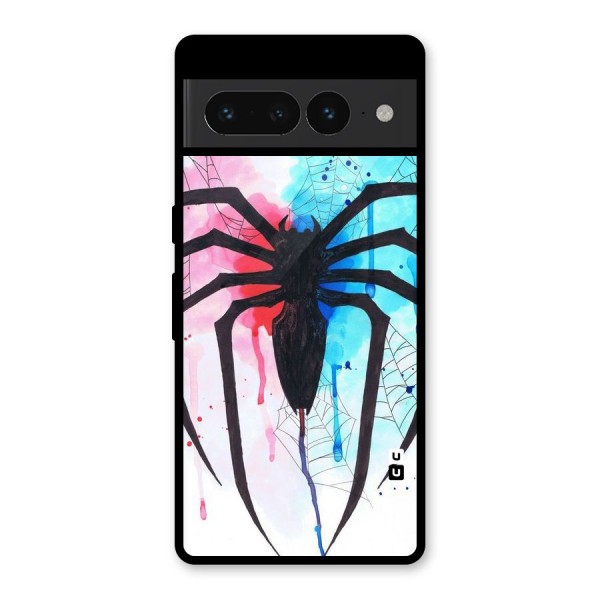 Colorful Web Glass Back Case for Google Pixel 7 Pro