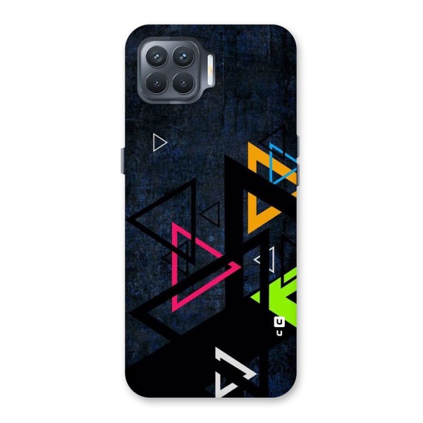 Coloured Triangles Back Case for Oppo F17 Pro