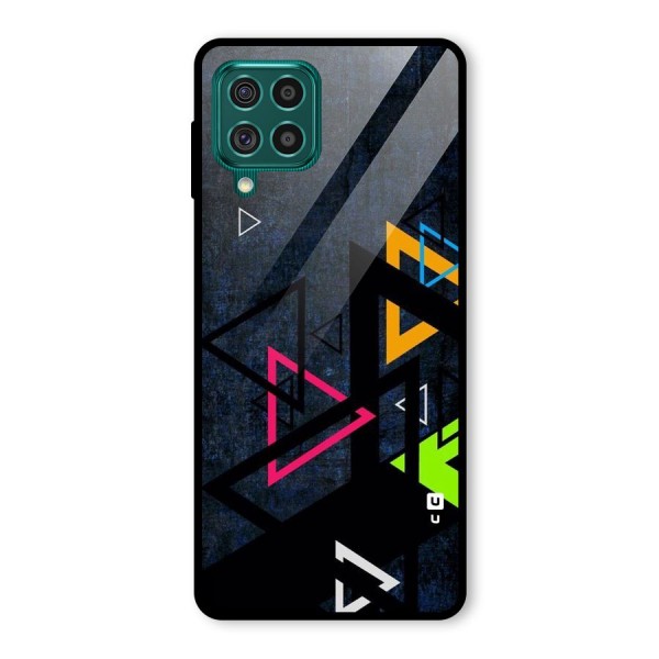 Coloured Triangles Glass Back Case for Galaxy F62