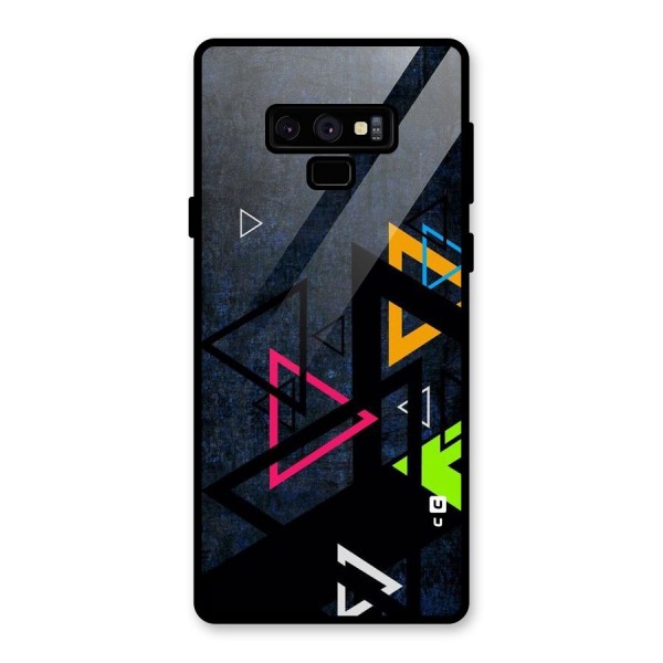Coloured Triangles Glass Back Case for Galaxy Note 9