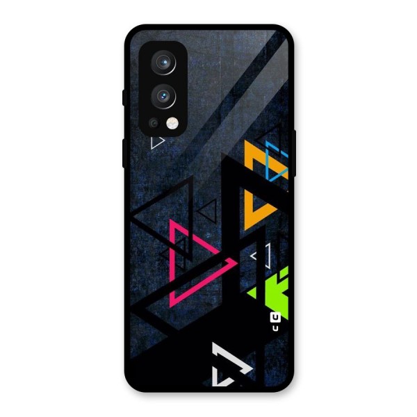 Coloured Triangles Glass Back Case for OnePlus Nord 2 5G