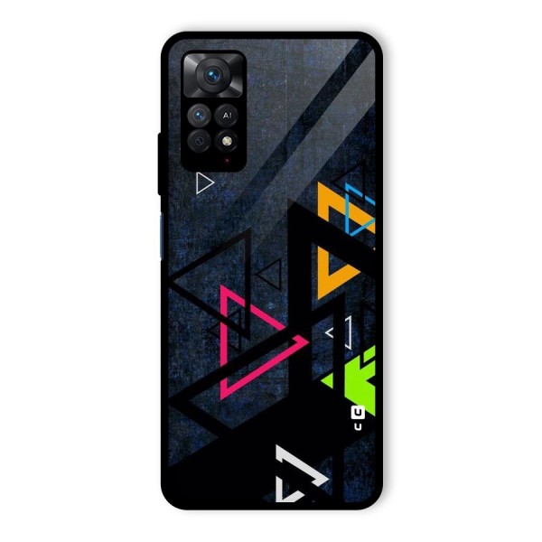 Coloured Triangles Glass Back Case for Redmi Note 11 Pro Plus 5G