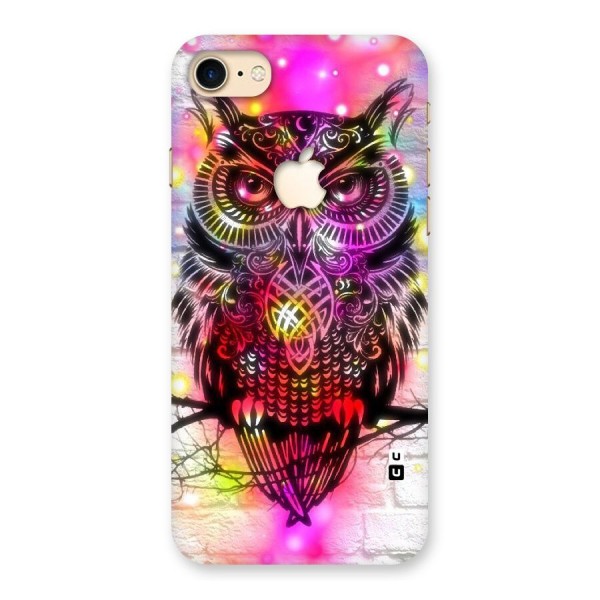 Colourful Owl Back Case for iPhone 7 Apple Cut