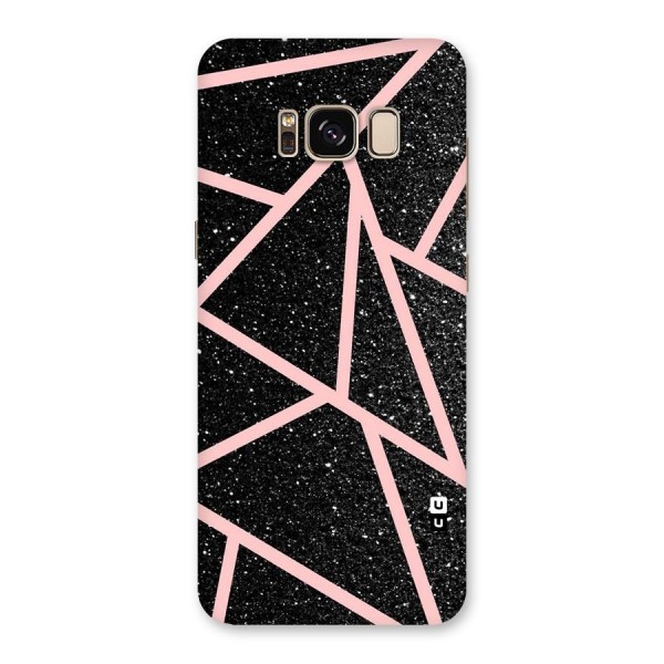 Concrete Black Pink Stripes Back Case for Galaxy S8