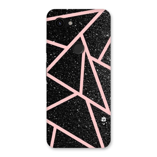 Concrete Black Pink Stripes Back Case for Google Pixel 3a