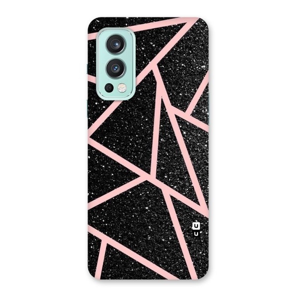 Concrete Black Pink Stripes Back Case for OnePlus Nord 2 5G