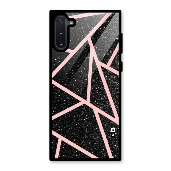 Concrete Black Pink Stripes Glass Back Case for Galaxy Note 10