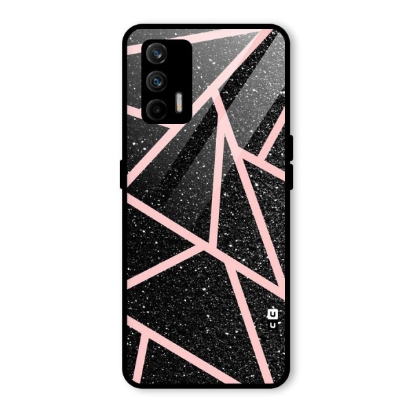 Concrete Black Pink Stripes Glass Back Case for Realme X7 Max