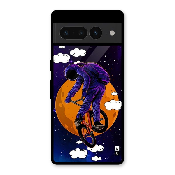 Cool Astro Cyclist Glass Back Case for Google Pixel 7 Pro