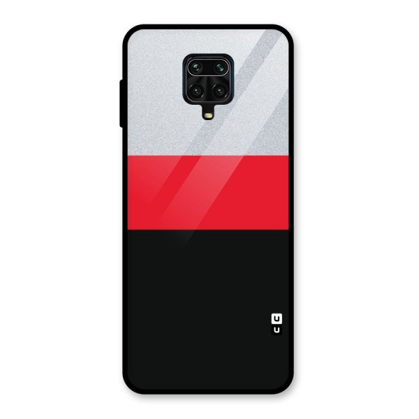 Cool Melange Stripe Glass Back Case for Redmi Note 9 Pro Max