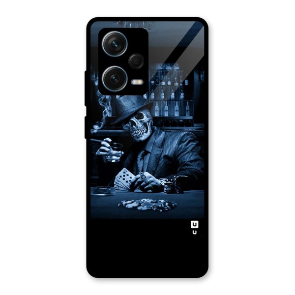 Cool Skull Cards Glass Back Case for Redmi Note 12 Pro Plus 5G