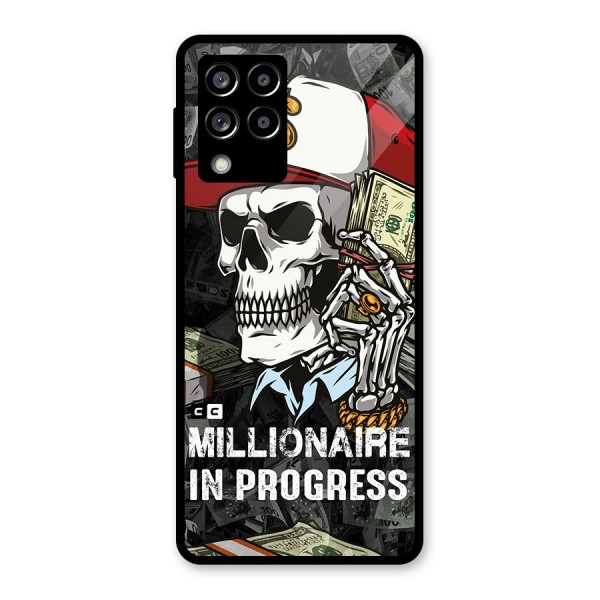 Cool Skull Millionaire In Progress Glass Back Case for Galaxy M53 5G