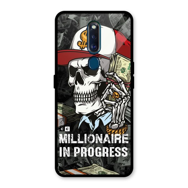 Cool Skull Millionaire In Progress Glass Back Case for Oppo F11 Pro
