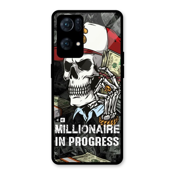 Cool Skull Millionaire In Progress Glass Back Case for Oppo Reno7 Pro 5G