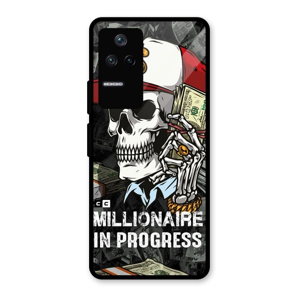 Cool Skull Millionaire In Progress Glass Back Case for Poco F4 5G