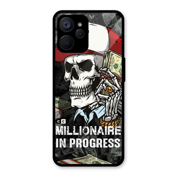 Cool Skull Millionaire In Progress Glass Back Case for Realme 9i 5G