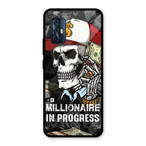 Cool Skull Millionaire In Progress Glass Back Case for Vivo V17