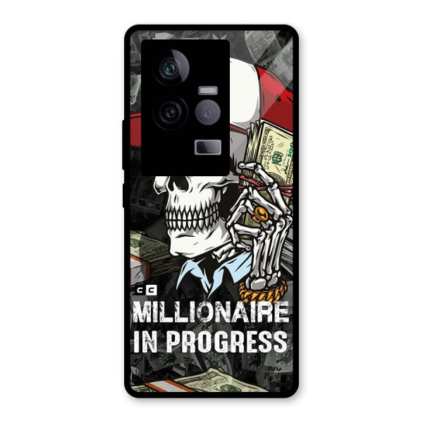 Cool Skull Millionaire In Progress Glass Back Case for Vivo iQOO 11 5G