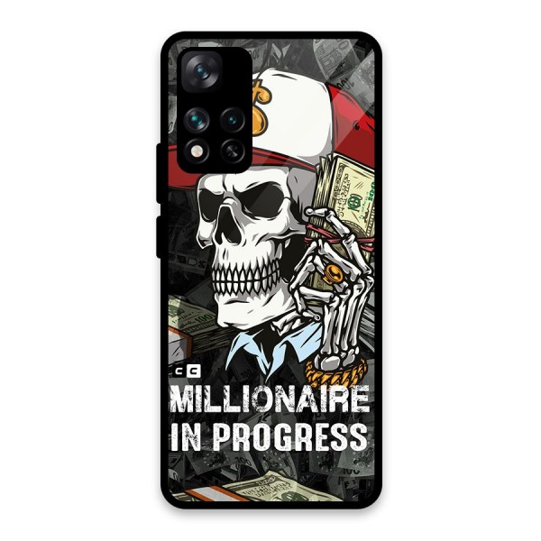 Cool Skull Millionaire In Progress Glass Back Case for Xiaomi 11i 5G