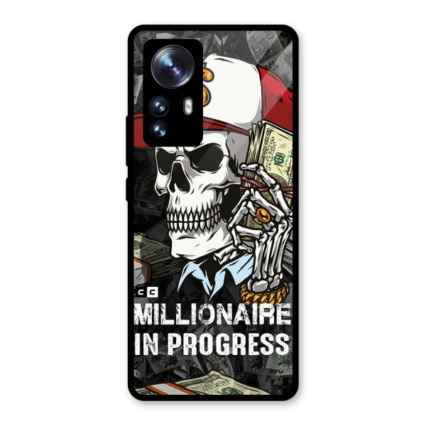 Cool Skull Millionaire In Progress Glass Back Case for Xiaomi 12 Pro
