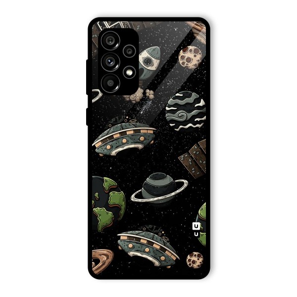 Cosmos Night Sky Anime Pattern Glass Back Case for Galaxy A73 5G