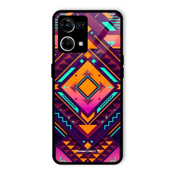 Creative Rhombus Glass Back Case for Oppo F21s Pro 4G