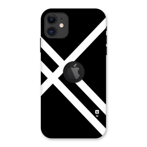 CrissCross Lines Back Case for iPhone 11 Logo Cut