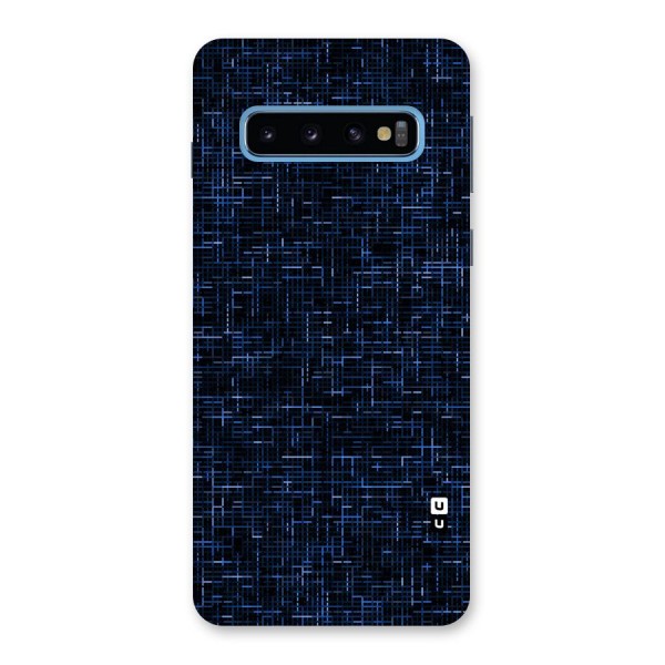 Criss Cross Blue Pattern Back Case for Galaxy S10