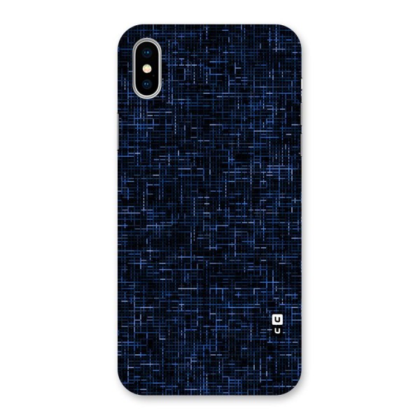 Criss Cross Blue Pattern Back Case for iPhone X