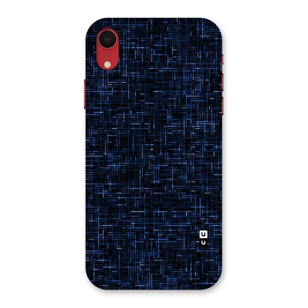 Criss Cross Blue Pattern Back Case for iPhone XR