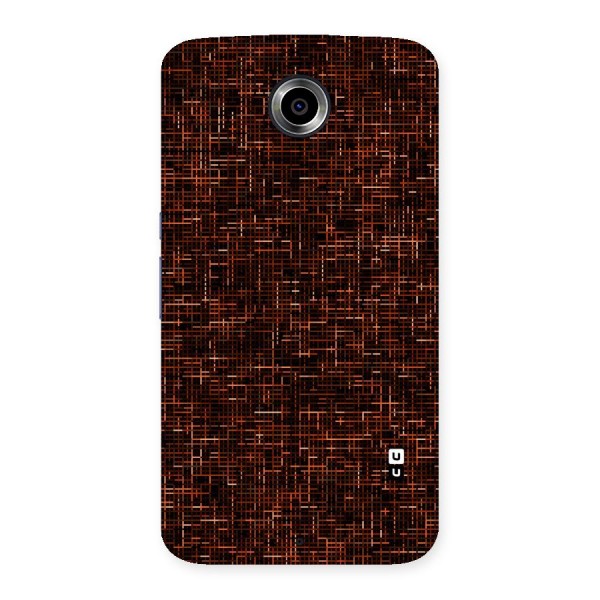 Criss Cross Brownred Pattern Back Case for Nexsus 6