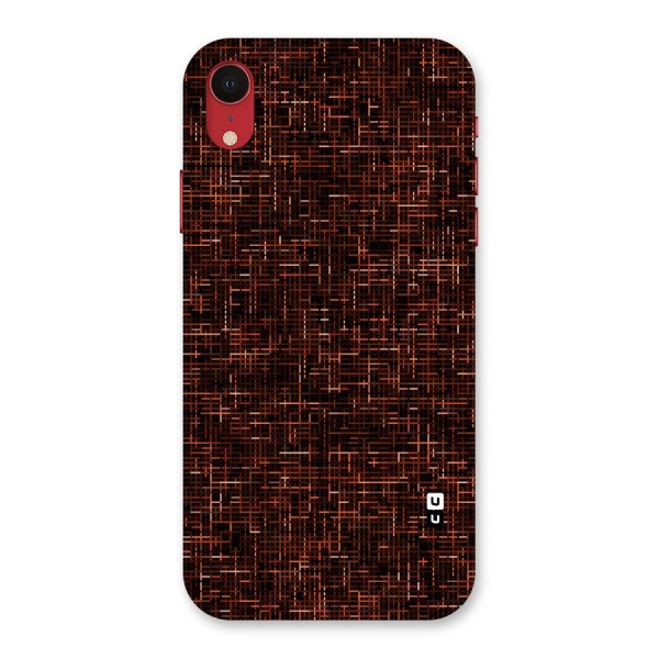 Criss Cross Brownred Pattern Back Case for iPhone XR