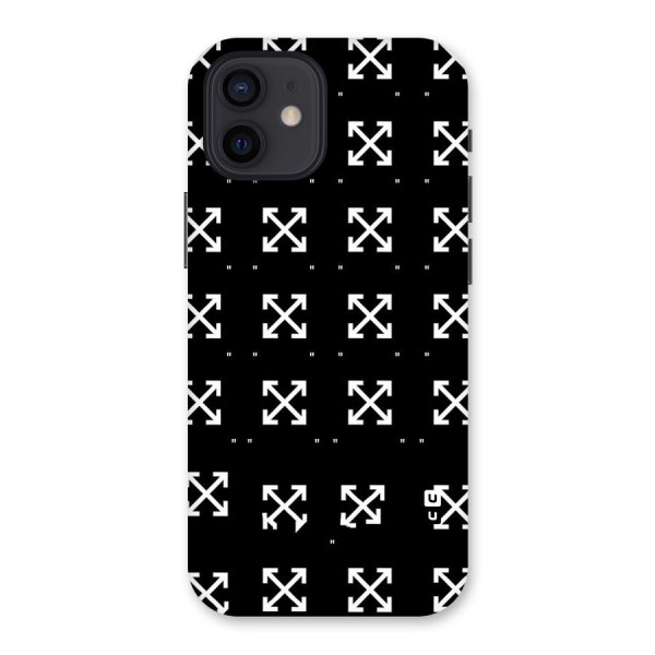 Cross Arrow Black Back Case for iPhone 12