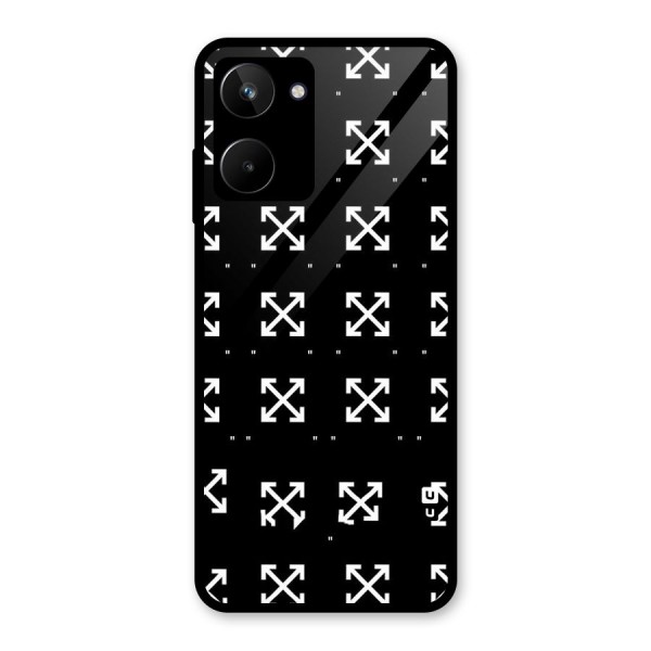 Cross Arrow Black Glass Back Case for Realme 10