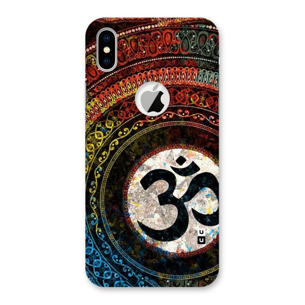 Culture Om Design Back Case for iPhone XS Logo Cut