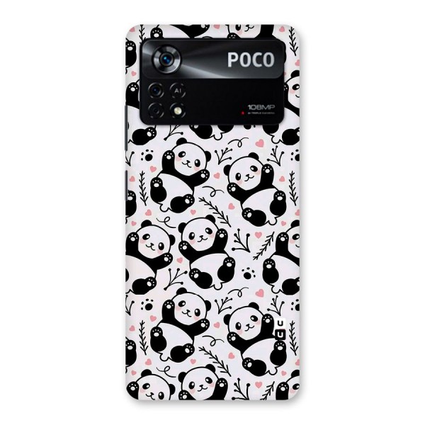 Cute Adorable Panda Pattern Back Case for Poco X4 Pro 5G