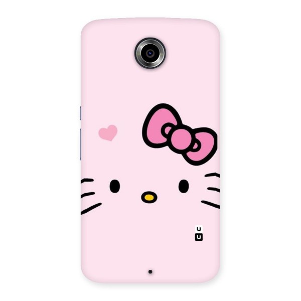 Cute Bow Face Back Case for Nexsus 6