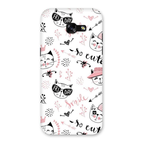 Cute Cat Swag Back Case for Galaxy A5 2017