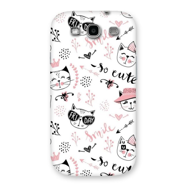 Cute Cat Swag Back Case for Galaxy S3