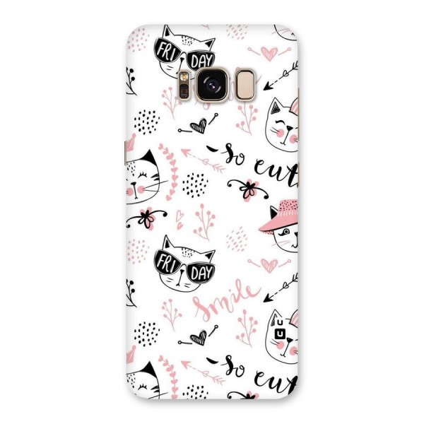 Cute Cat Swag Back Case for Galaxy S8